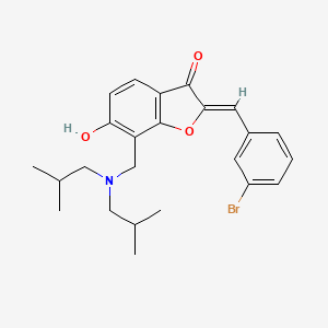 (2Z)-7-{[bis(2-methylpropyl)amino]methyl}-2-(3-bromobenzylidene)-6-hydroxy-1-benzofuran-3(2H)-one