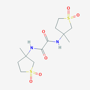 molecular formula C12H20N2O6S2 B12215469 N,N'-bis(3-methyl-1,1-dioxidotetrahydrothiophen-3-yl)ethanediamide 