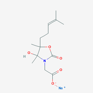 [4-Hydroxy-4,5-dimethyl-5-(4-methylpent-3-en-1-yl)-2-oxo-1,3-oxazolidin-3-yl]acetate