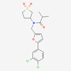 N-{[5-(3,4-dichlorophenyl)furan-2-yl]methyl}-N-(1,1-dioxidotetrahydrothiophen-3-yl)-2-methylpropanamide