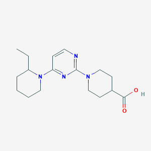 1-[4-(2-Ethylpiperidin-1-yl)pyrimidin-2-yl]piperidine-4-carboxylic acid