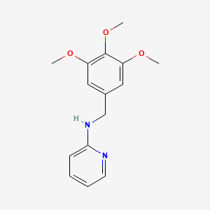 molecular formula C15H18N2O3 B12215513 N-[(3,4,5-Trimethoxyphenyl)methyl]pyridin-2-amine CAS No. 6590-54-1