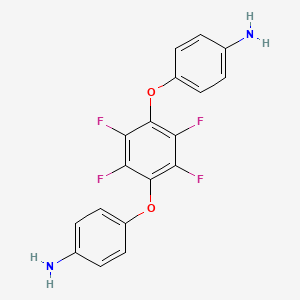 molecular formula C18H12F4N2O2 B12215520 4-[4-(4-Aminophenoxy)-2,3,5,6-tetrafluorophenoxy]aniline CAS No. 65247-06-5