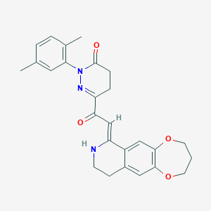 2-(2,5-dimethylphenyl)-6-[(2Z)-2-(3,4,9,10-tetrahydro-2H-[1,4]dioxepino[2,3-g]isoquinolin-7(8H)-ylidene)acetyl]-4,5-dihydropyridazin-3(2H)-one