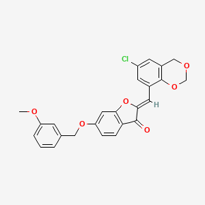 (2Z)-2-[(6-chloro-4H-1,3-benzodioxin-8-yl)methylidene]-6-[(3-methoxybenzyl)oxy]-1-benzofuran-3(2H)-one