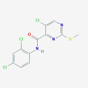 5-chloro-N-(2,4-dichlorophenyl)-2-(methylsulfanyl)pyrimidine-4-carboxamide