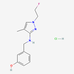 3-[[[1-(2-Fluoroethyl)-4-methylpyrazol-3-yl]amino]methyl]phenol;hydrochloride