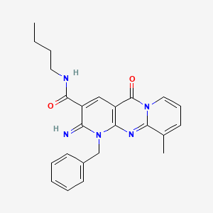 7-benzyl-N-butyl-6-imino-11-methyl-2-oxo-1,7,9-triazatricyclo[8.4.0.0^{3,8}]tetradeca-3(8),4,9,11,13-pentaene-5-carboxamide