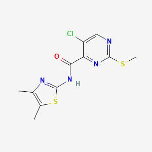 5-chloro-N-(4,5-dimethyl-1,3-thiazol-2-yl)-2-(methylsulfanyl)pyrimidine-4-carboxamide