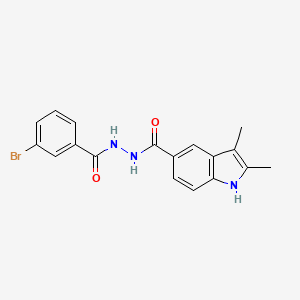 N'-[(3-bromophenyl)carbonyl]-2,3-dimethyl-1H-indole-5-carbohydrazide