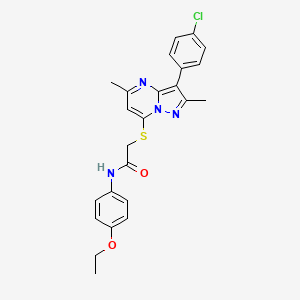 2-{[3-(4-chlorophenyl)-2,5-dimethylpyrazolo[1,5-a]pyrimidin-7-yl]sulfanyl}-N-(4-ethoxyphenyl)acetamide