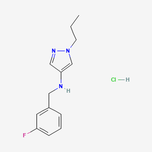 N-[(3-fluorophenyl)methyl]-1-propylpyrazol-4-amine;hydrochloride