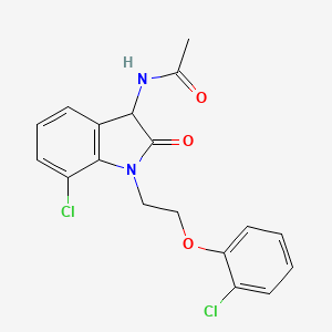 N-{7-chloro-1-[2-(2-chlorophenoxy)ethyl]-2-oxoindolin-3-yl}acetamide