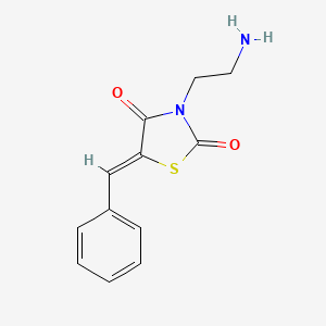 molecular formula C12H12N2O2S B12215734 (5Z)-3-(2-aminoethyl)-5-benzylidene-1,3-thiazolidine-2,4-dione 