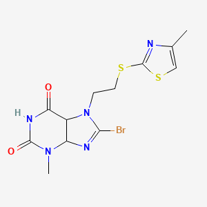 8-Bromo-3-methyl-7-[2-[(4-methyl-1,3-thiazol-2-yl)sulfanyl]ethyl]-4,5-dihydropurine-2,6-dione