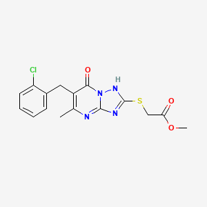 Methyl {[6-(2-chlorobenzyl)-7-hydroxy-5-methyl[1,2,4]triazolo[1,5-a]pyrimidin-2-yl]sulfanyl}acetate