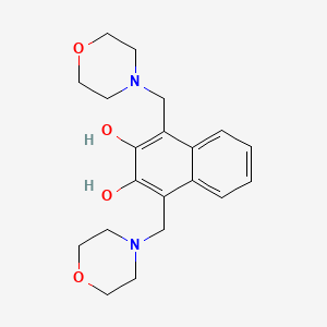 molecular formula C20H26N2O4 B12215751 1,4-Bis(morpholin-4-ylmethyl)naphthalene-2,3-diol CAS No. 60672-15-3