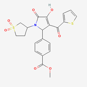 methyl 4-{(3E)-1-(1,1-dioxidotetrahydrothiophen-3-yl)-3-[hydroxy(thiophen-2-yl)methylidene]-4,5-dioxopyrrolidin-2-yl}benzoate