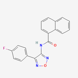 N-[4-(4-fluorophenyl)-1,2,5-oxadiazol-3-yl]naphthalene-1-carboxamide