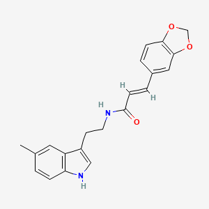 (2E)-3-(1,3-benzodioxol-5-yl)-N-[2-(5-methyl-1H-indol-3-yl)ethyl]prop-2-enamide