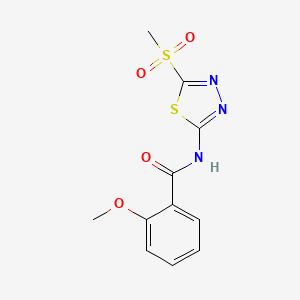 2-methoxy-N-[(2Z)-5-(methylsulfonyl)-1,3,4-thiadiazol-2(3H)-ylidene]benzamide