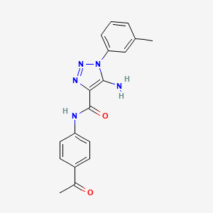 N-(4-acetylphenyl)-5-amino-1-(3-methylphenyl)-1H-1,2,3-triazole-4-carboxamide