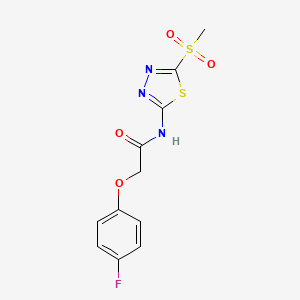 2-(4-fluorophenoxy)-N-(5-(methylsulfonyl)-1,3,4-thiadiazol-2-yl)acetamide