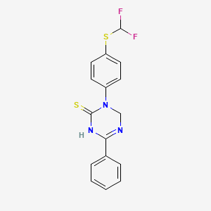 3-(4-Difluoromethylsulfanyl-phenyl)-6-phenyl-3,4-dihydro-1H-[1,3,5]triazine-2-thione