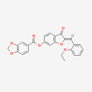 (2Z)-2-(2-ethoxybenzylidene)-3-oxo-2,3-dihydro-1-benzofuran-6-yl 1,3-benzodioxole-5-carboxylate