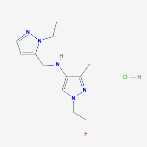 N-[(2-ethylpyrazol-3-yl)methyl]-1-(2-fluoroethyl)-3-methylpyrazol-4-amine;hydrochloride