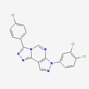 3-(3,4-Dichlorophenyl)-7-(4-chlorophenyl)-6-hydropyrazolo[5,4-d]1,2,4-triazolo [4,3-e]pyrimidine