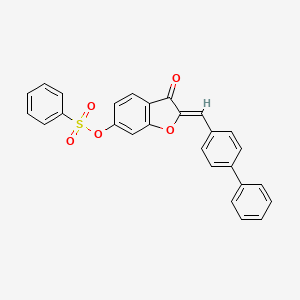 3-Oxo-2-[(4-phenylphenyl)methylene]benzo[3,4-b]furan-6-yl benzenesulfonate