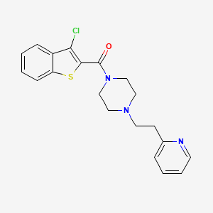 (3-Chloro-1-benzothiophen-2-yl){4-[2-(pyridin-2-yl)ethyl]piperazin-1-yl}methanone