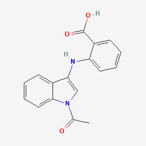 molecular formula C17H14N2O3 B1221603 2-[(1-乙酰-1H-吲哚-3-基)氨基]苯甲酸 CAS No. 352548-58-4