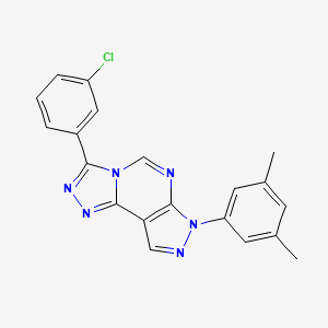 3-(3,5-Dimethylphenyl)-7-(3-chlorophenyl)-6-hydropyrazolo[5,4-d]1,2,4-triazolo [4,3-e]pyrimidine