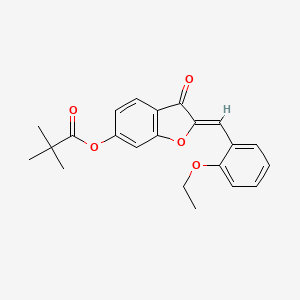 (2Z)-2-(2-ethoxybenzylidene)-3-oxo-2,3-dihydro-1-benzofuran-6-yl 2,2-dimethylpropanoate