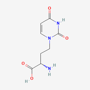 molecular formula C8H11N3O4 B1221615 1-(3'-氨基-3'-羧基丙基)尿嘧啶 CAS No. 69557-82-0