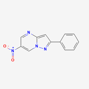 molecular formula C12H8N4O2 B12216156 6-Nitro-2-phenylpyrazolo[1,5-a]pyrimidine CAS No. 88796-46-7