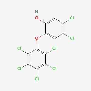 molecular formula C12H3Cl7O2 B1221620 4,5-Dichloro-2-(pentachlorophenoxy)phenol CAS No. 78576-70-2