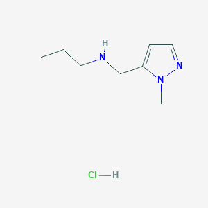 molecular formula C8H16ClN3 B12216224 [(1-methyl-1H-pyrazol-5-yl)methyl]propylamine 