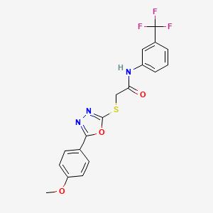 2-{[5-(4-methoxyphenyl)-1,3,4-oxadiazol-2-yl]sulfanyl}-N-[3-(trifluoromethyl)phenyl]acetamide