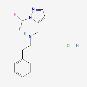 {[1-(Difluoromethyl)-1h-pyrazol-5-yl]methyl}(2-phenylethyl)amine