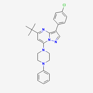 5-Tert-butyl-3-(4-chlorophenyl)-7-(4-phenylpiperazin-1-yl)pyrazolo[1,5-a]pyrimidine