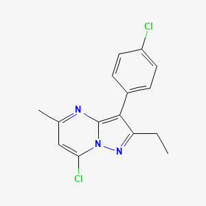 7-Chloro-3-(4-chlorophenyl)-2-ethyl-5-methylpyrazolo[1,5-a]pyrimidine