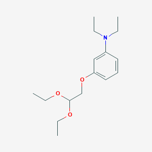 molecular formula C16H27NO3 B12216273 Benzenamine, 3-(2,2-diethoxyethoxy)-N,N-diethyl- CAS No. 108639-47-0