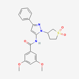 N-(1-(1,1-dioxidotetrahydrothiophen-3-yl)-3-phenyl-1H-pyrazol-5-yl)-3,5-dimethoxybenzamide