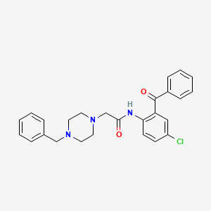 N-(2-benzoyl-4-chlorophenyl)-2-(4-benzylpiperazin-1-yl)acetamide