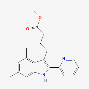 Methyl 4-(4,6-dimethyl-2-(2-pyridyl)indol-3-yl)butanoate