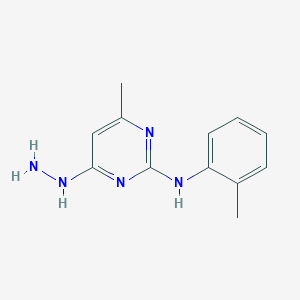 4-hydrazinyl-6-methyl-N-(2-methylphenyl)pyrimidin-2-amine