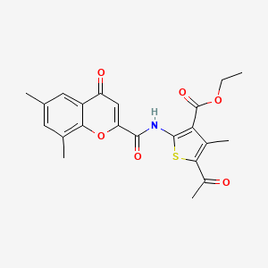 ethyl 5-acetyl-2-{[(6,8-dimethyl-4-oxo-4H-chromen-2-yl)carbonyl]amino}-4-methylthiophene-3-carboxylate